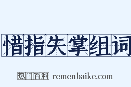 惜指失掌组词是什么意思的图片